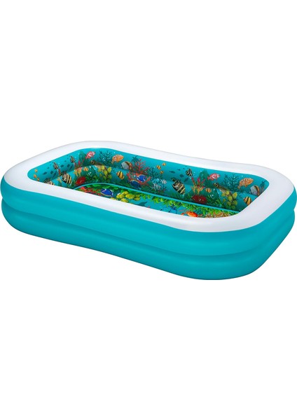 3D Undersea Adventure Şişirilebilir Oyun Havuzu 2,62 M x 1.75 M x 51 cm modelleri