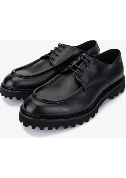 Erkek Hakiki Deri Siyah Casual Ayakkabı 1158 1972 Erk Ayk SK25-26 Nero fırsatları