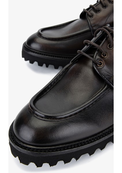 Erkek Hakiki Deri Kahverengi Casual Ayakkabı 1158 1972 Erk Ayk SK25-26 T.moro modelleri