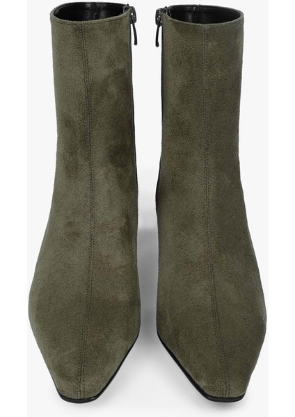 Kadın Lulu Yağ Yeşili Süet Kısa Topuklu Bot fırsatları