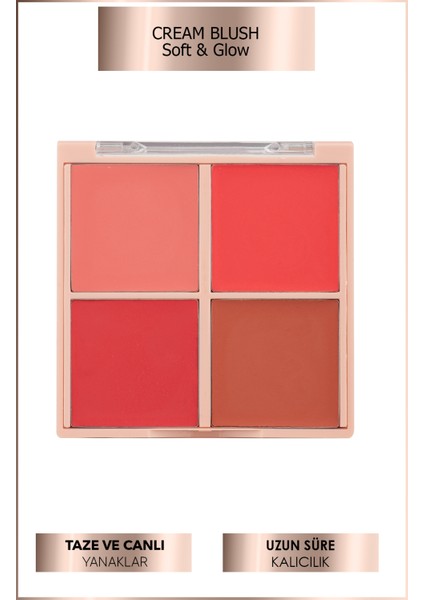 Cream Blush Soft & Glow / Krem Allık Yumuşak ve Işıltılı modelleri