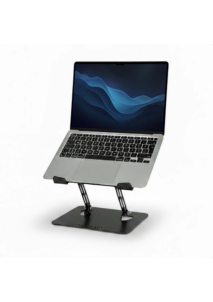 Flexer Ayarlanabilir Ergonomik Laptop Standı - Tablet Standı - Metal - Siyah - FLX2320BL