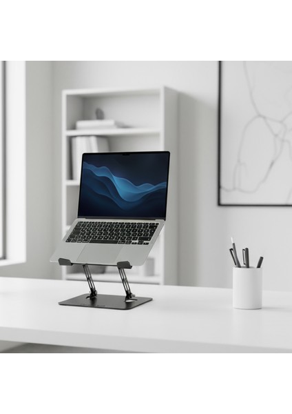 Flexer Ayarlanabilir Ergonomik Laptop Standı - Tablet Standı - Metal - Siyah - FLX2320BL fırsatları