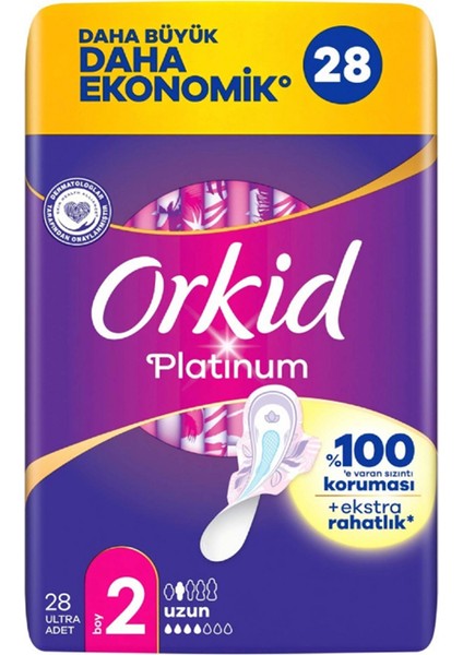 Ultra Platinum Uzun Boy 2 28'li Hijyenik Ped