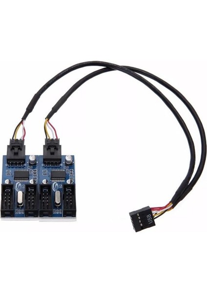 Anakart USB 9pin Başlık 1'den 4'e Ayırıcı Port Çoğaltıcı 30 cm Uzatma Kablosu (Yurt Dışından) modelleri
