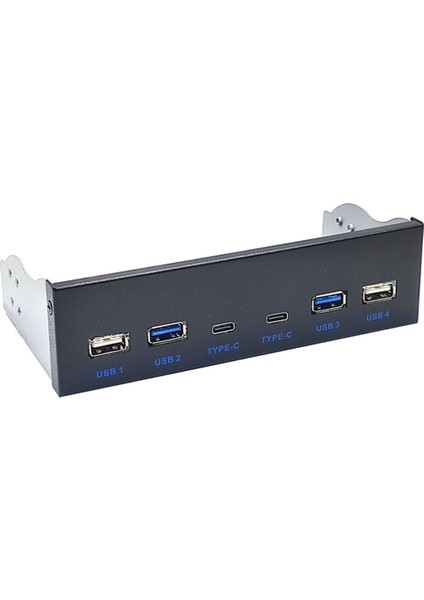 Masaüstü Için USB 3.0 Ön Panel 5,25 Inç Cd-Rom Sürücü Yuvası Usb3.0/3.2 19 Pin Usb2.0 9 Pin - 2x USB Type C+2x Usb3.0+2xusb2.0 (Yurt Dışından) modelleri