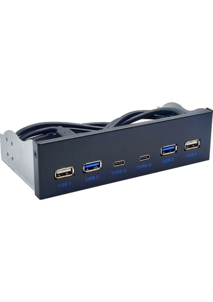Masaüstü Için USB 3.0 Ön Panel 5,25 Inç Cd-Rom Sürücü Yuvası Usb3.0/3.2 19 Pin Usb2.0 9 Pin - 2x USB Type C+2x Usb3.0+2xusb2.0 (Yurt Dışından) indirimleri