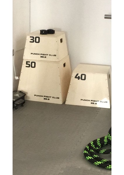 Plyometrik Ahşap Sehpa 3'lü Set