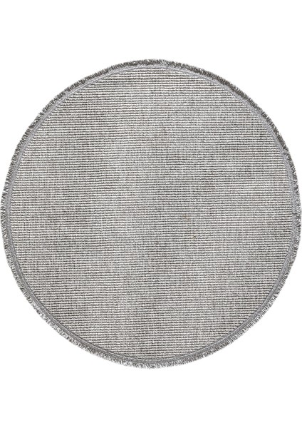 Gri Daire Yuvarlak Saçaklı Modern Dokuma Halı Gri Daire modelleri