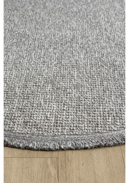 Gri Daire Yuvarlak Saçaklı Modern Dokuma Halı Gri Daire fırsatları