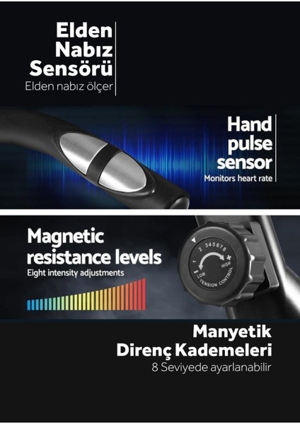 Voit Garantili SC200 Manyetik Yatay Kondisyon Bisikleti, Bluetooth Uygulamalı, Sessiz Çalışır, Elden Nabız Ölçer modelleri