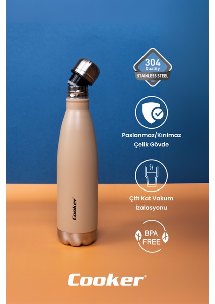 Hydrokeep 500 ml Paslanmaz Çelik Termos – Çift Kat Vakumlu, Sızdırmaz Kapaklı, 6 Saat Sıcak & Soğuk Tutma” modelleri