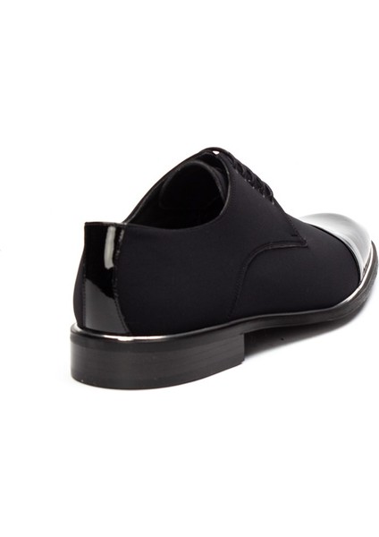 Erkek Siyah Bağcıklı Saten Klasik Ayakkabı fırsatları