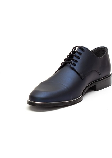 Erkek Mat Lacivert Bağcıklı Deri Klasik Ayakkabı modelleri