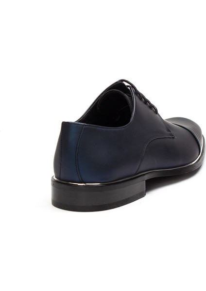 Erkek Mat Lacivert Bağcıklı Deri Klasik Ayakkabı fırsatları