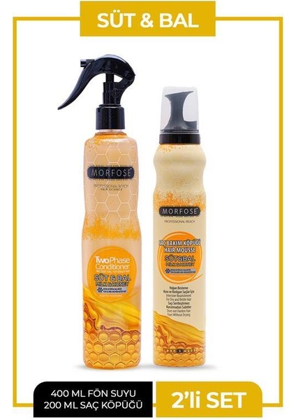 Süt+Bal Saç Köpüğü+Fön Suyu