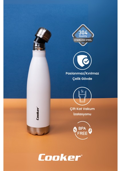 Hydrokeep 500 ml Paslanmaz Çelik Termos – Çift Kat Vakumlu, Sızdırmaz Kapaklı, 6 Saat Sıcak & Soğuk Tutma” modelleri
