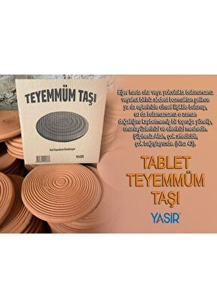 Yasır Teyemmüm Taşı %100 Doğal Kızıl Toprak 10 Parça 22 cm Çapında Kullanıma Uygun fiyatları