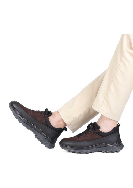 Erkek Kahverengi Kalın Tabanlı Nubuk Deri Ayakkabı fiyatları