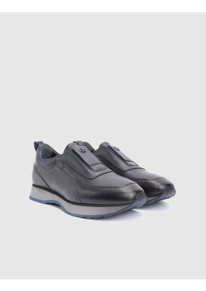 Alek Hakiki Deri Lacivert Erkek Spor Ayakkabı