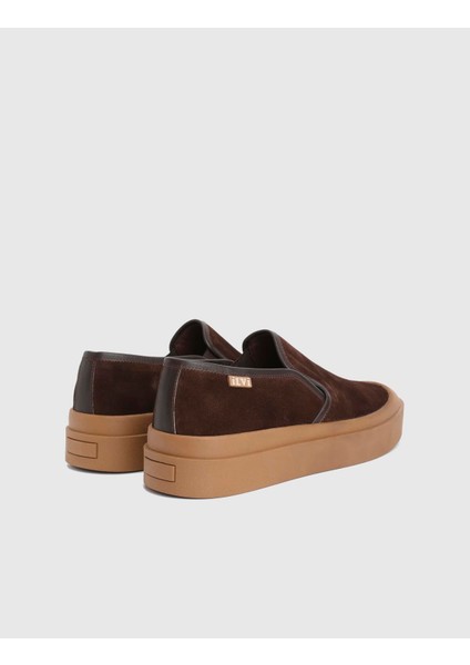 Rang Hakiki Süet Deri Kahverengi Erkek Spor Ayakkabı fırsatları