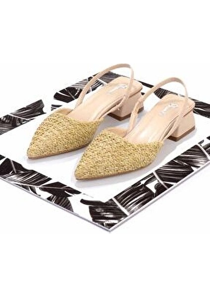 Bej Hasır Kadın Espadril Orta Topuklu Günlük Kullanım için Nefes Alabilir Malzeme indirimleri