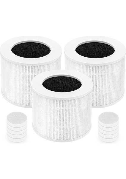 Levoıt Core Mini Hava Temizleyici ile Uyumlu 3'lü Paket Core Mini Yedek Filtre, 3'ü 1 Arada H13 True Hepa Hava Filtresi (Yurt Dışından)
