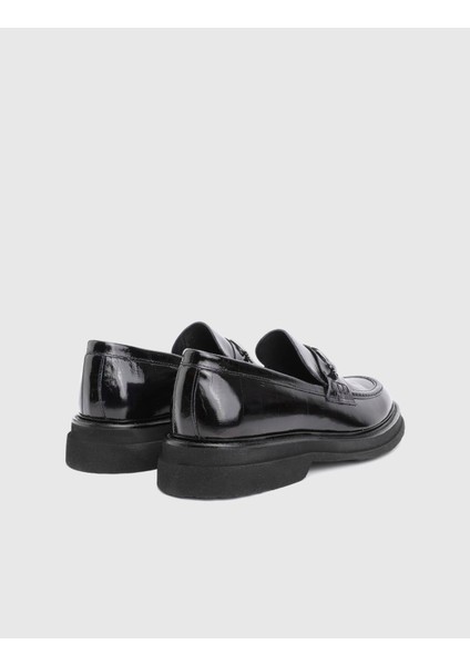 Lufin Hakiki Açma Deri Lacivert Erkek Loafer Ayakkabı fırsatları