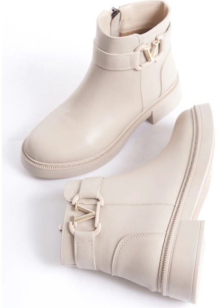 D0802 Kadın Yanı Tokalı Ortopedik Soğuk Geçirmez Bot