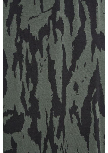 Büyük Beden Zebra Desenli Beli Lastikli Uzun Etek 137620 indirimleri