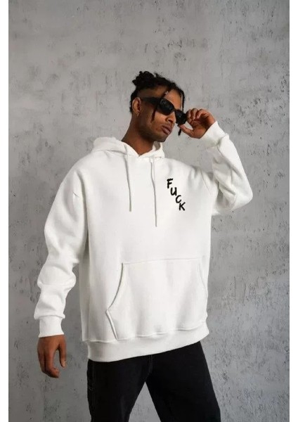 Mdb Unisex Kapşonlu Uzun Kol Baskılı Weetshirt Beyaz fiyatları