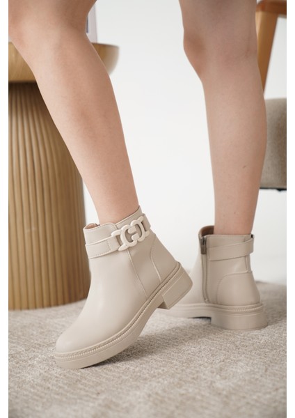 D842 Yanı Tokalı Ortopedik Soğuk Geçirmez Kadın Bot indirimleri