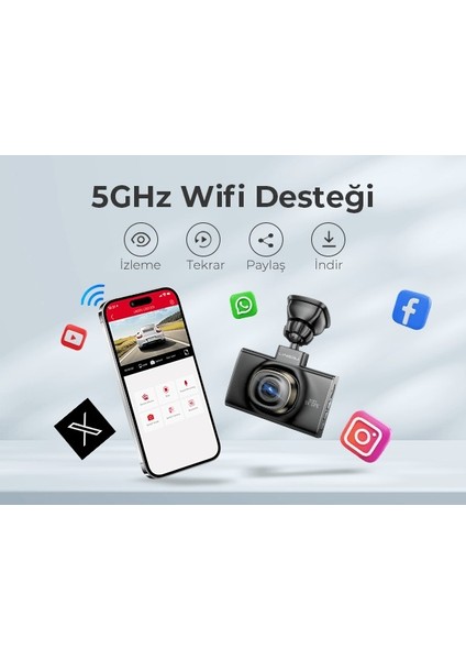 Lıngdu LD02 5k 3 Inç Ekran 150° 2 Kameralı 64GB Araç Içi Kamera fırsatları