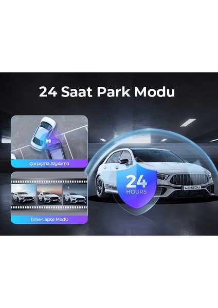Lıngdu LD02 5k 3 Inç Ekran 150° 2 Kameralı 64GB Araç Içi Kamera