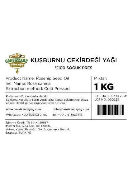 Kuşburnu Çekirdeği Yağı 1kg modelleri