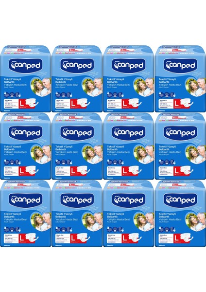 Hasta Bezi Yetişkin Bel Bantlı Tekstil Yüzey L - Büyük - Large 168 Adet (12PK*14)
