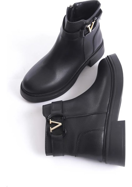 D0802 Kadın Yanı Tokalı Ortopedik Soğuk Geçirmez Bot