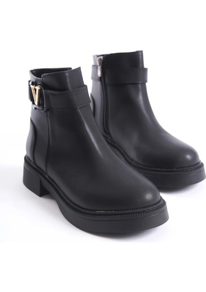 D0802 Kadın Yanı Tokalı Ortopedik Soğuk Geçirmez Bot modelleri