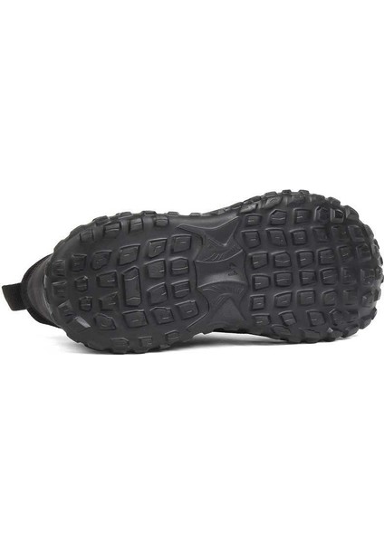 Erkek Siyah Kalın Tabanlı Deri Sneaker