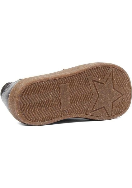 Kadın Bej Kahverengi Bağcıklı Kalın Tabanlı Süet Deri Ayakkabı