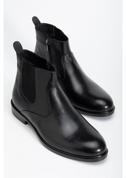 D2145 Hakiki Deri Içi Kürklü Fermuarlı Soğuk Geçirmez Erkek Bot fiyatları