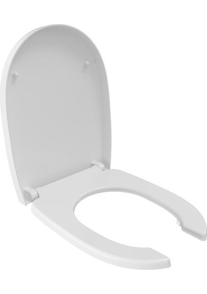 Bocchi Önü Açık Klozet Kapağı Parlak Beyaz A0324