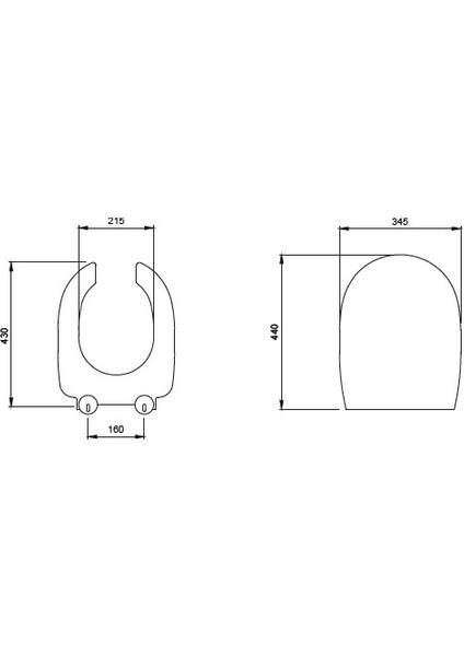 Bocchi Önü Açık Klozet Kapağı Parlak Beyaz A0324 fiyatları