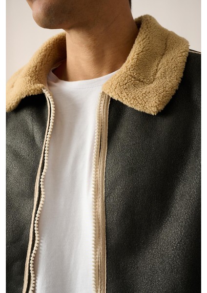 R-2461 Şerit Detaylı Fermuarlı Içi Kürklü Mont fırsatları