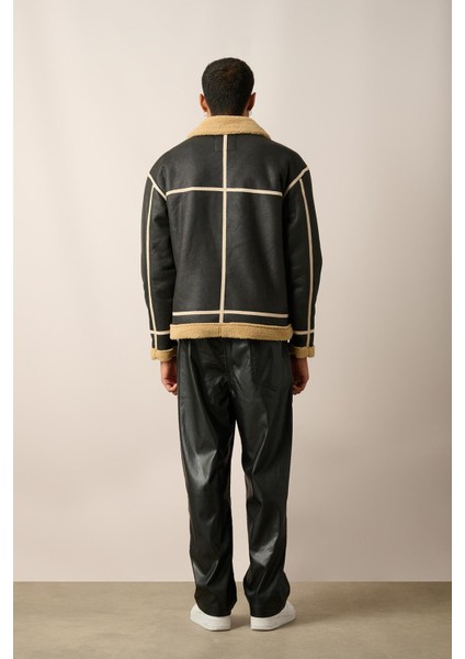 R-2461 Şerit Detaylı Fermuarlı Içi Kürklü Mont indirimleri