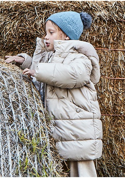 4447-59 Kız Çocuk Vizon Mont