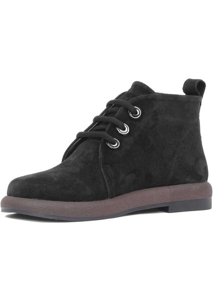 Kadın Siyah Bağcıklı Süet Deri Bot fırsatları