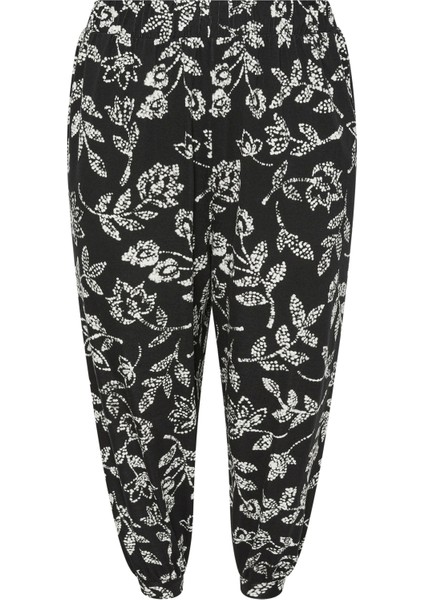 Büyük Beden Paçası ve Beli Lastik Detaylı Cepli Jogger Pantolon 145095