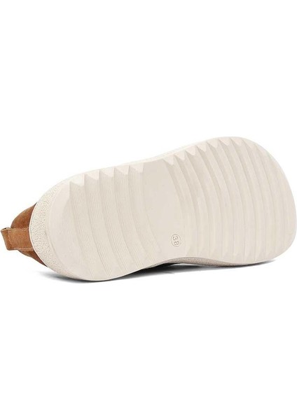 Kadın Taba Bağcıklı Kalın Tabanlı Süet Deri Ayakkabı