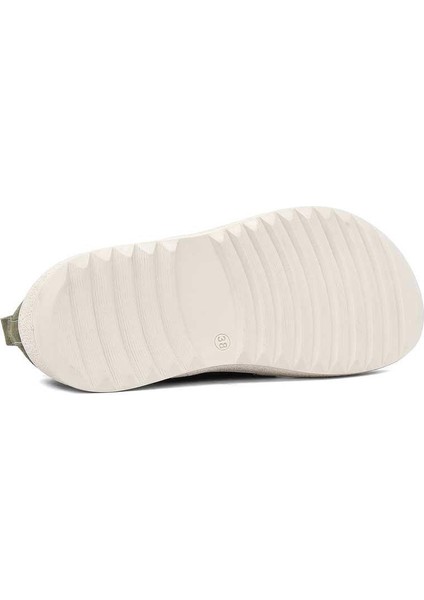 Kadın Haki Bağcıklı Kalın Tabanlı Süet Deri Ayakkabı